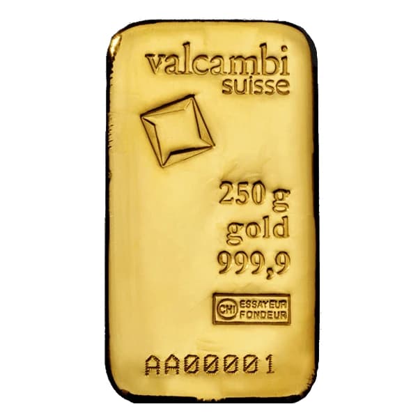 250g Gold Bar | Valcambi