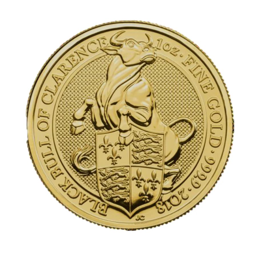 1 oz Queen’s Beasts The Black Bull of Clarence Gold Coin | 2018