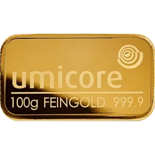 Umicore 100g Gold Bar