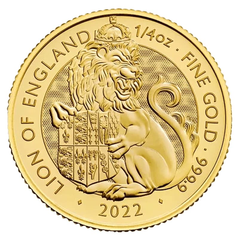 1/4 oz Tudor Beasts The Lion of England Gold Coin | 2022