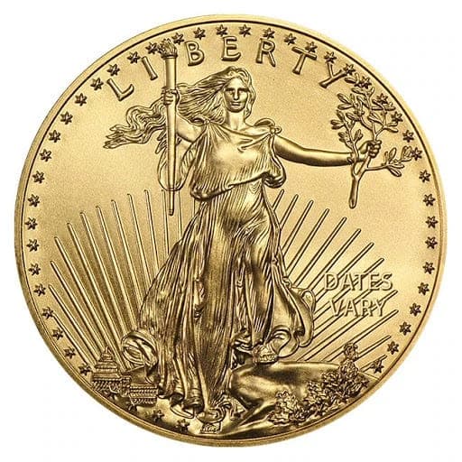 1/4 oz $10 Gold American Eagle Coin (Date Varies)